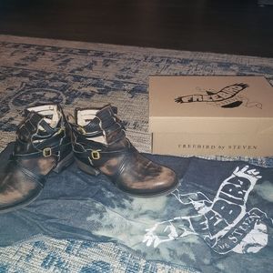 Freebird by Steven Stair Black Distressed Bootie